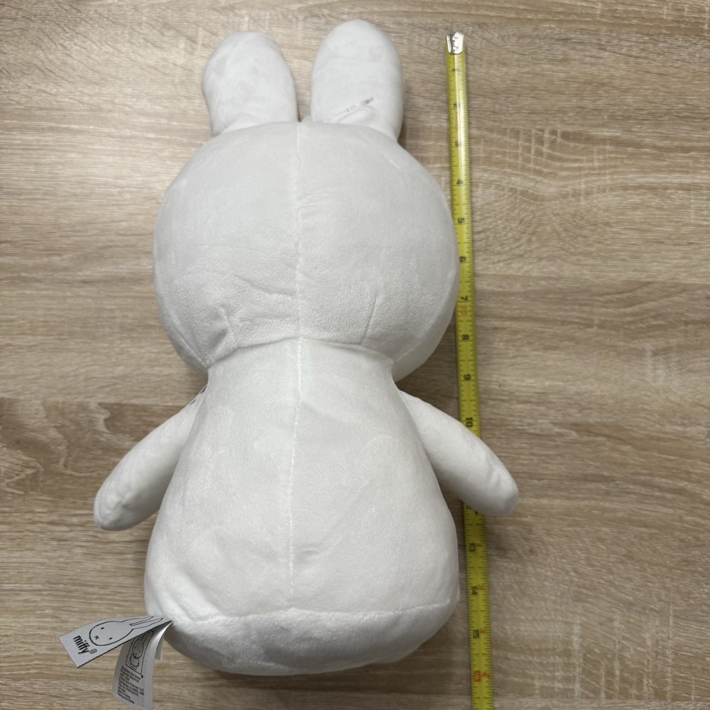 MIFFY White 14" Stuffed Plush w/ Hawaiian Floral Pink‎ Plumeria Flower Hair Clip - Picture 10 of 12